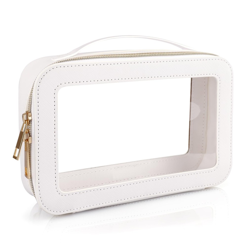 Clear Double-Sided Waterproof Toiletry Bag with Zipper