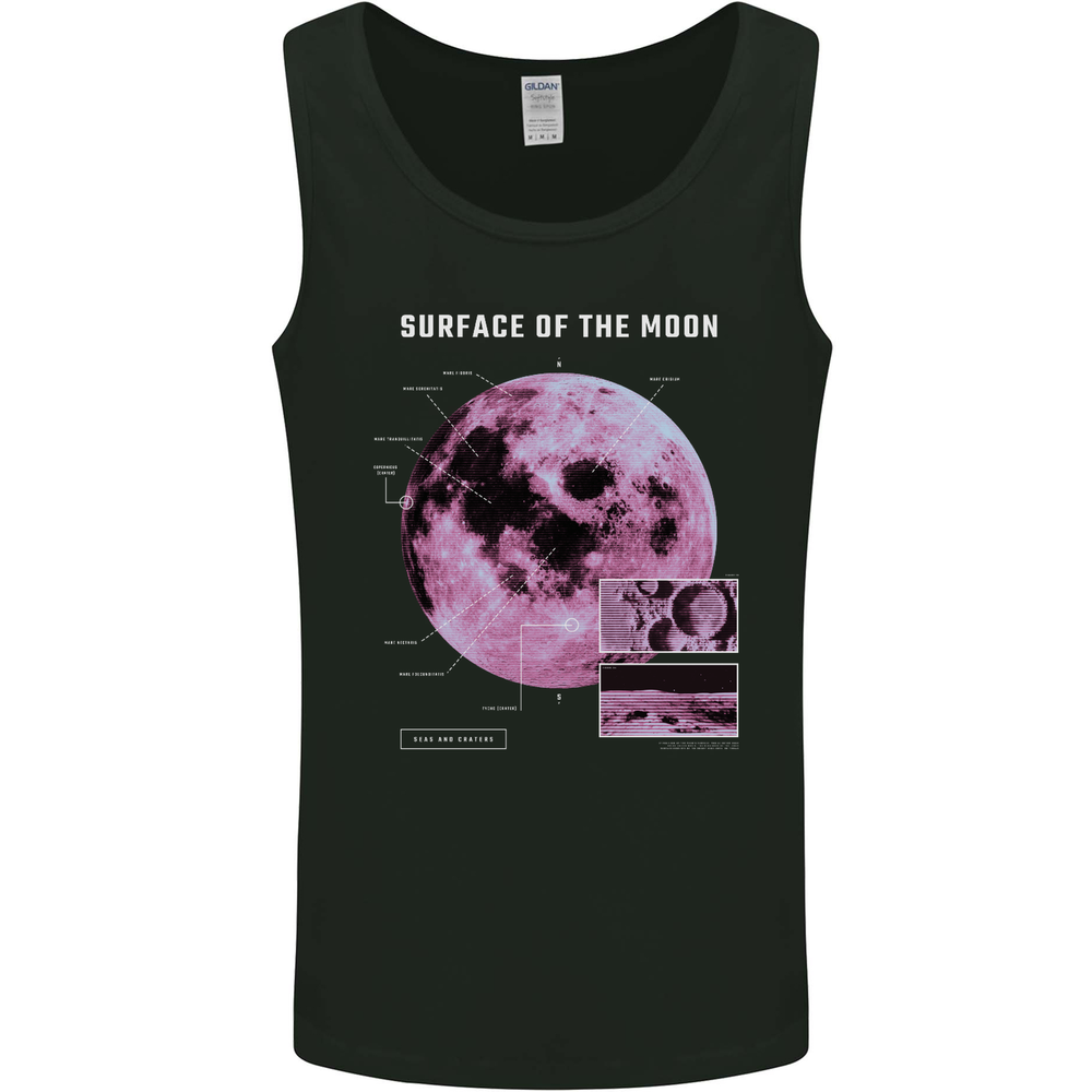 The Surface of the Moon Infogram Mens Vest Tank Top