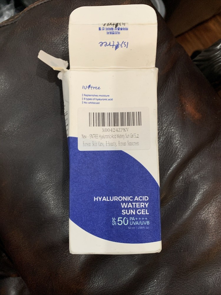 Isntree Hyaluronic Acid Watery Sun Gel SPF50 PA++++ UVA/UVB 1.69 fl oz