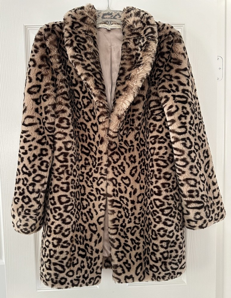 Lovers + Friends Leopard Faux Fur Coat Stylish & Warm