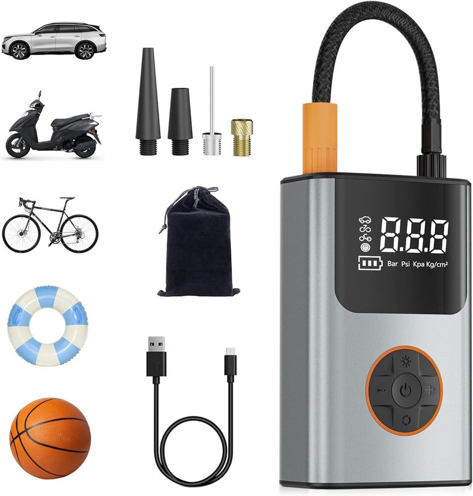 Tire Inflator Portable Air Compressor, 150 PSI Fast Inflation & Cordless