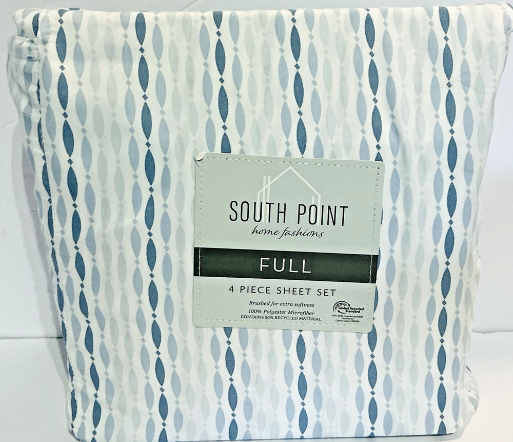 South Point Home 4-pc Microfiber Sheet Set, FULL, Dorian Geo