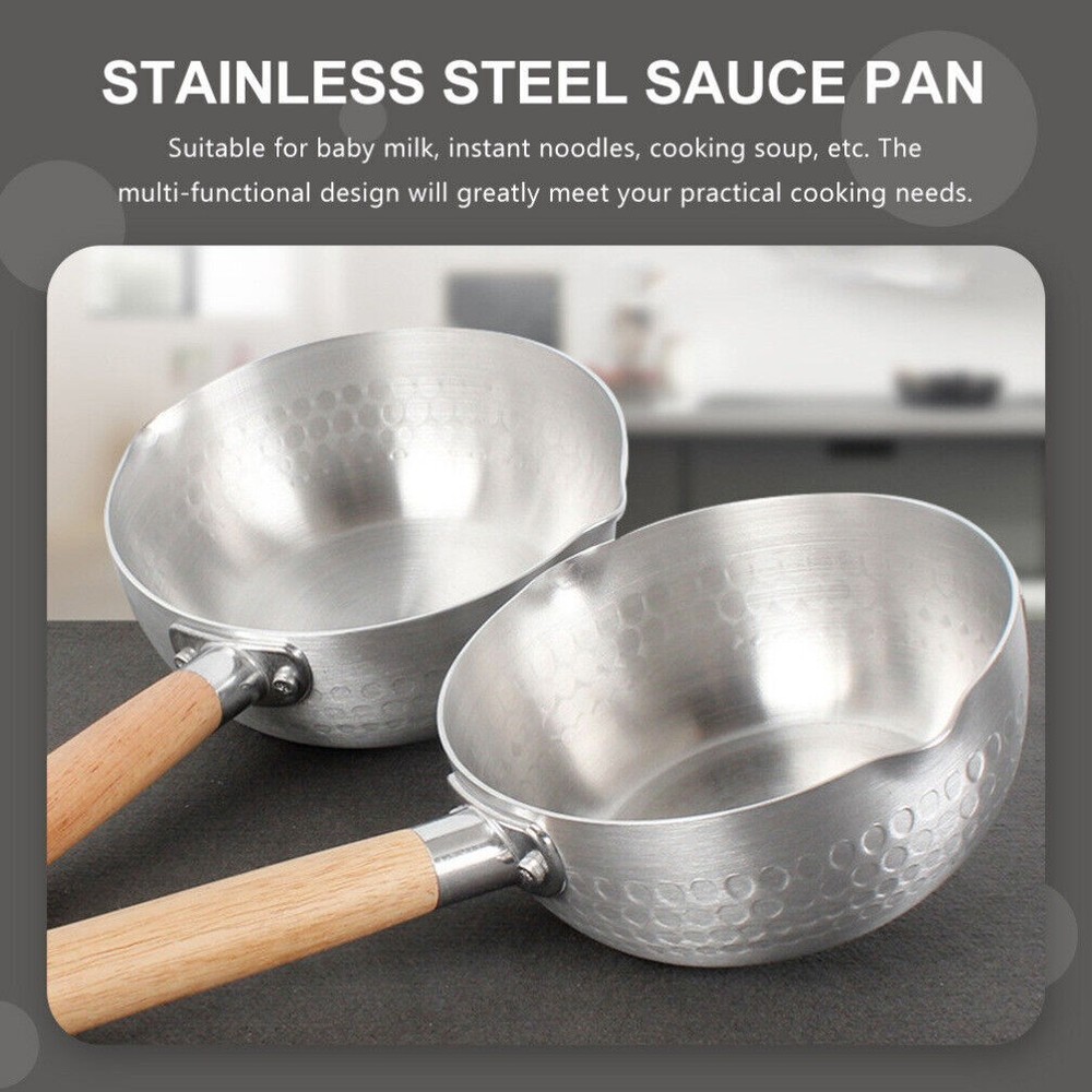 Stainless Steel Japanese Snow Soup Pot for Stew Milk and Sauce Cooking  