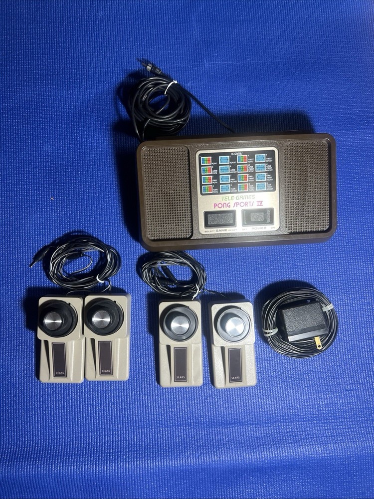 UNTESTED 1977 Vintage Sears Tele Games Pong Sports IV - 4 Controllers