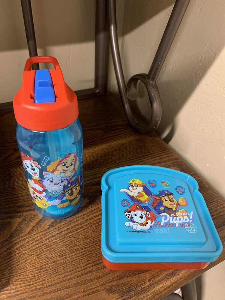 Zak! Designs Paw Patrol Waterbottle & Sandwich Container Set