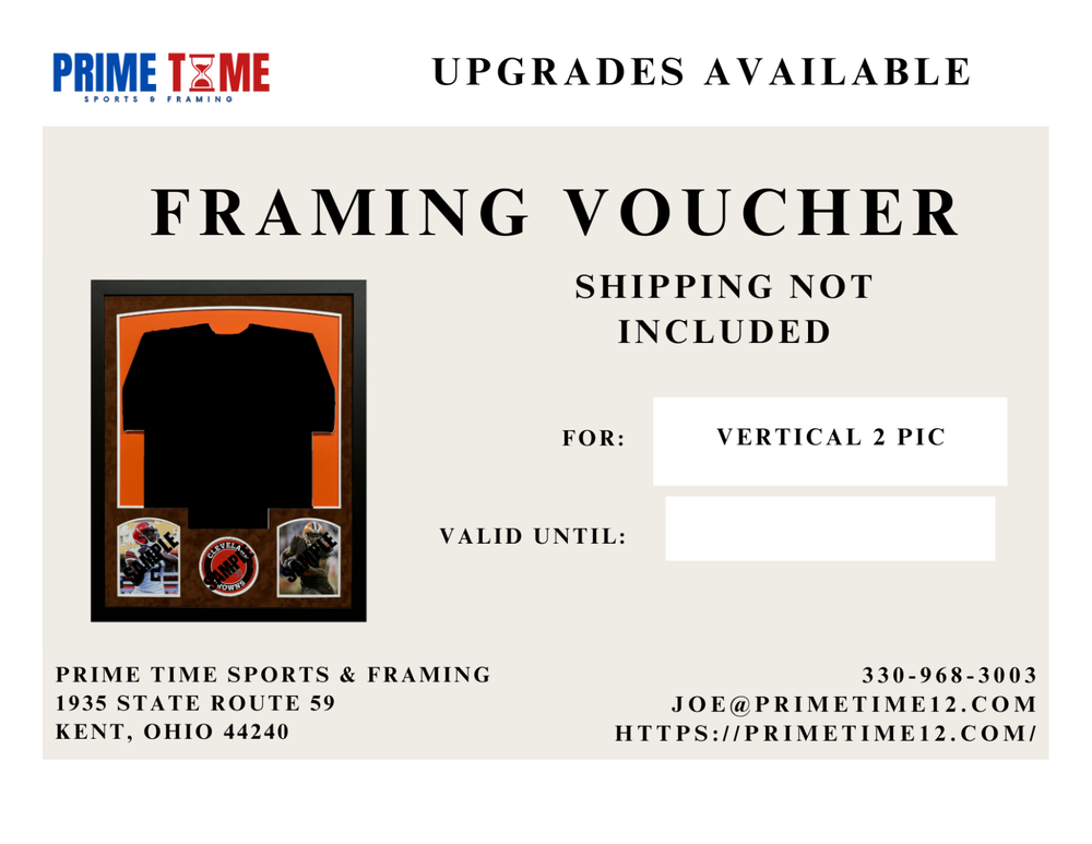 VERTICAL 2 PICTURE FRAMING SERVICE VOUCHER