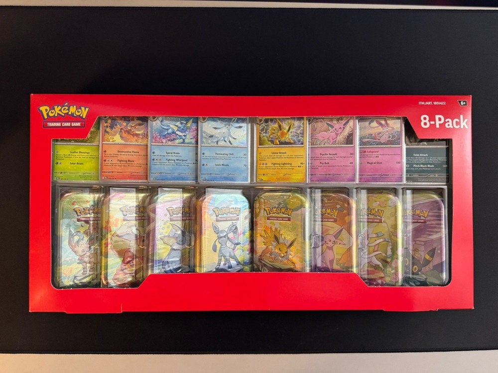 Pokemon TCG Prismatic Evolutions Costco Mini Tins with Promos