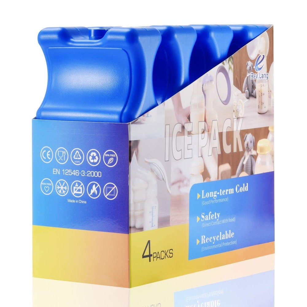 Cold Freezer Cool Ice Packs Double Sided Contoured Reusable Long Lasting for ...