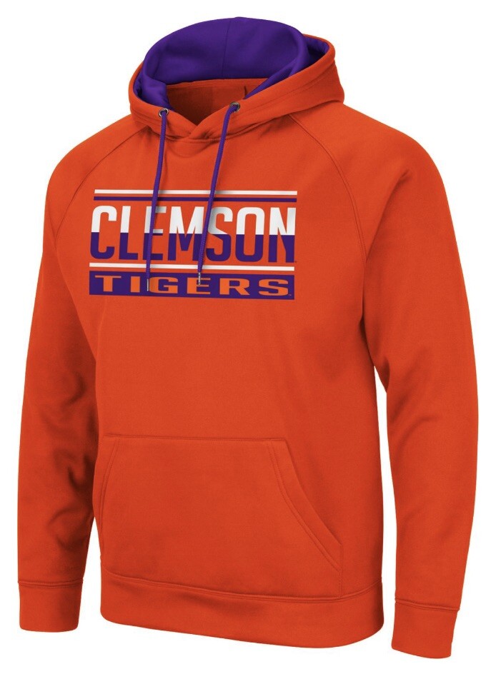 NCAA Men's Clemson University Tigers Orange Pullover Hoodie Sweatshirt Large L
