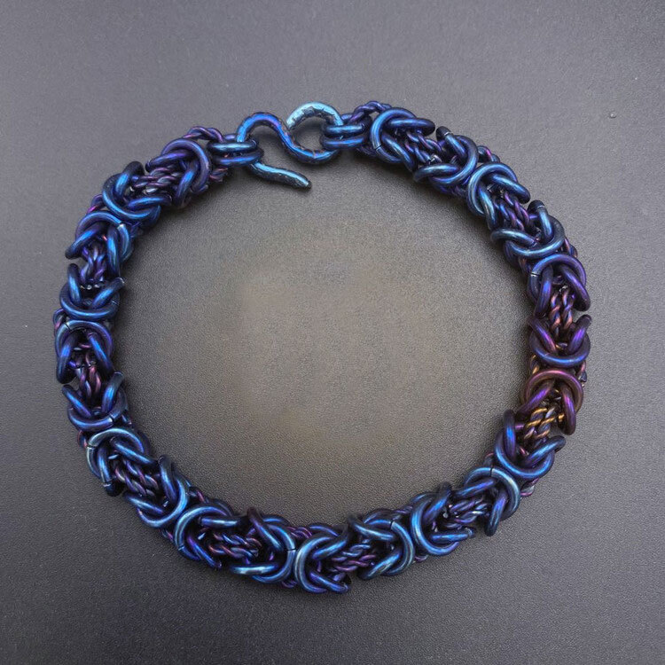 Titanium Chain Bracelet for Men Lightweight Skin-Friendly 9mm Fashion