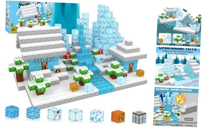 Magnetic Building Blocks for Kids, Toys for Boys & Girls Ages 3-5 6-8 8-12.
