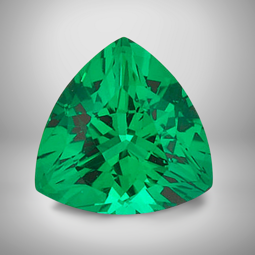 Emerald Trillion Cut 2.5 Carat 10mm Flawless Precious Gemstone