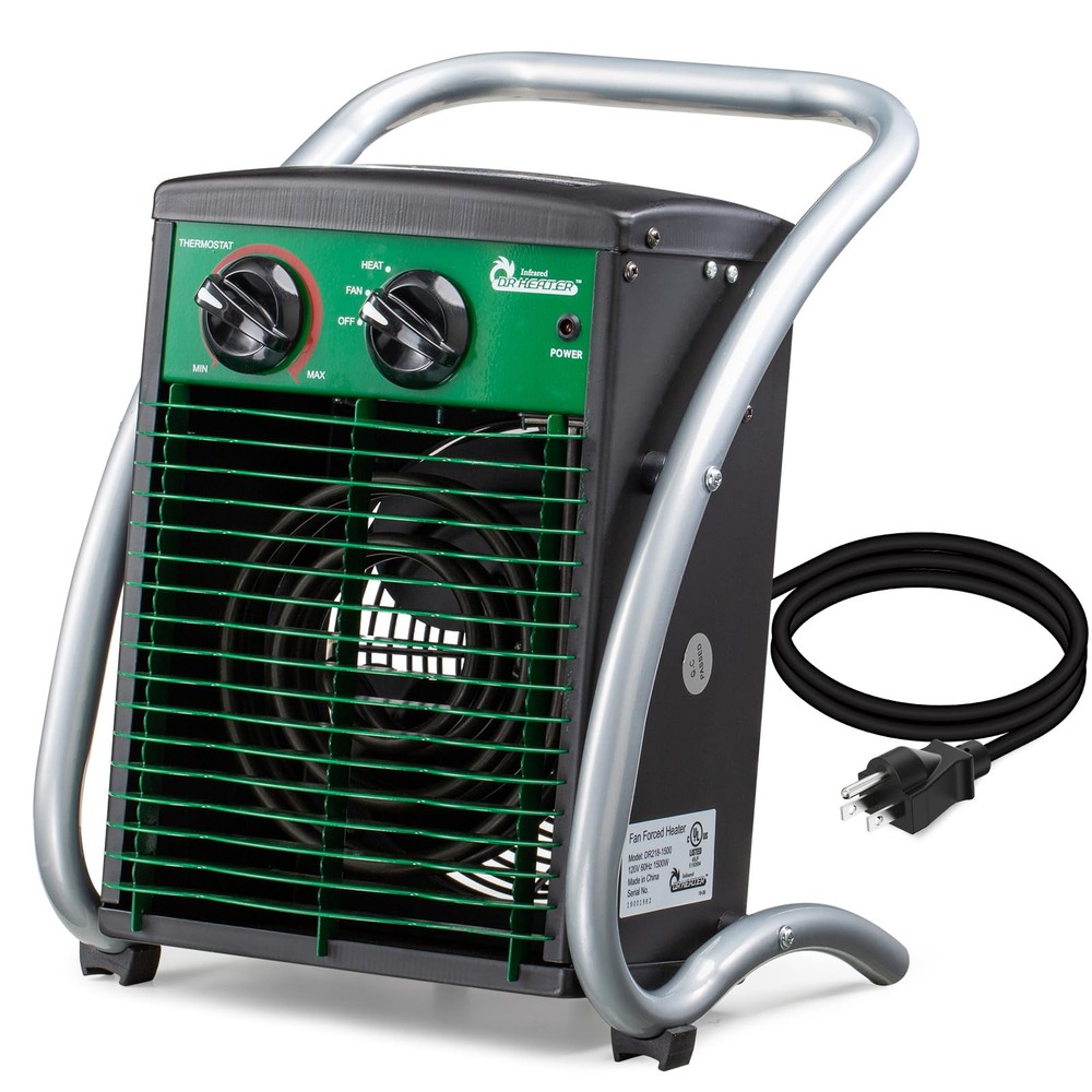 DR218-1500W Greenhouse Garage Workshop Infrared Heater, 1500-watt