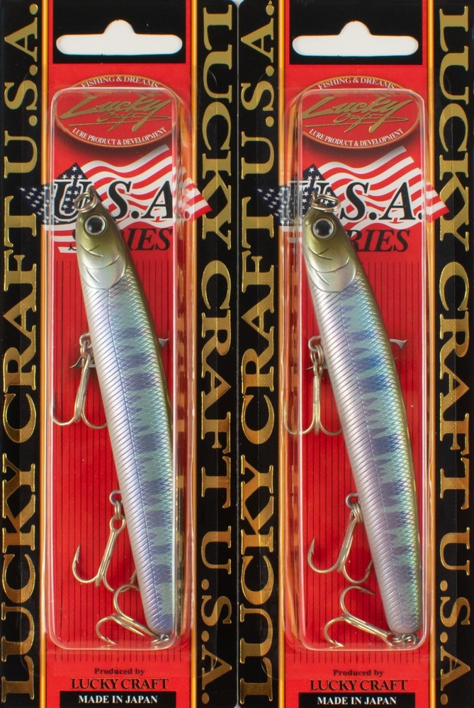 (LOT OF 2) LUCKY CRAFT WANDER SLIM 110 3/4OZ WDS110-284 MISTY SHAD B6201