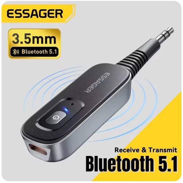 Essager 2-in-1 Bluetooth 5.1 Receiver Transmitter with 3.5mm AUX