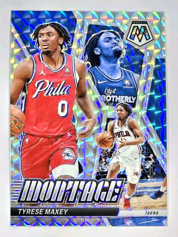 2023-24 Panini Mosaic Tyrese Maxey Montage Mosaic Prizm #29