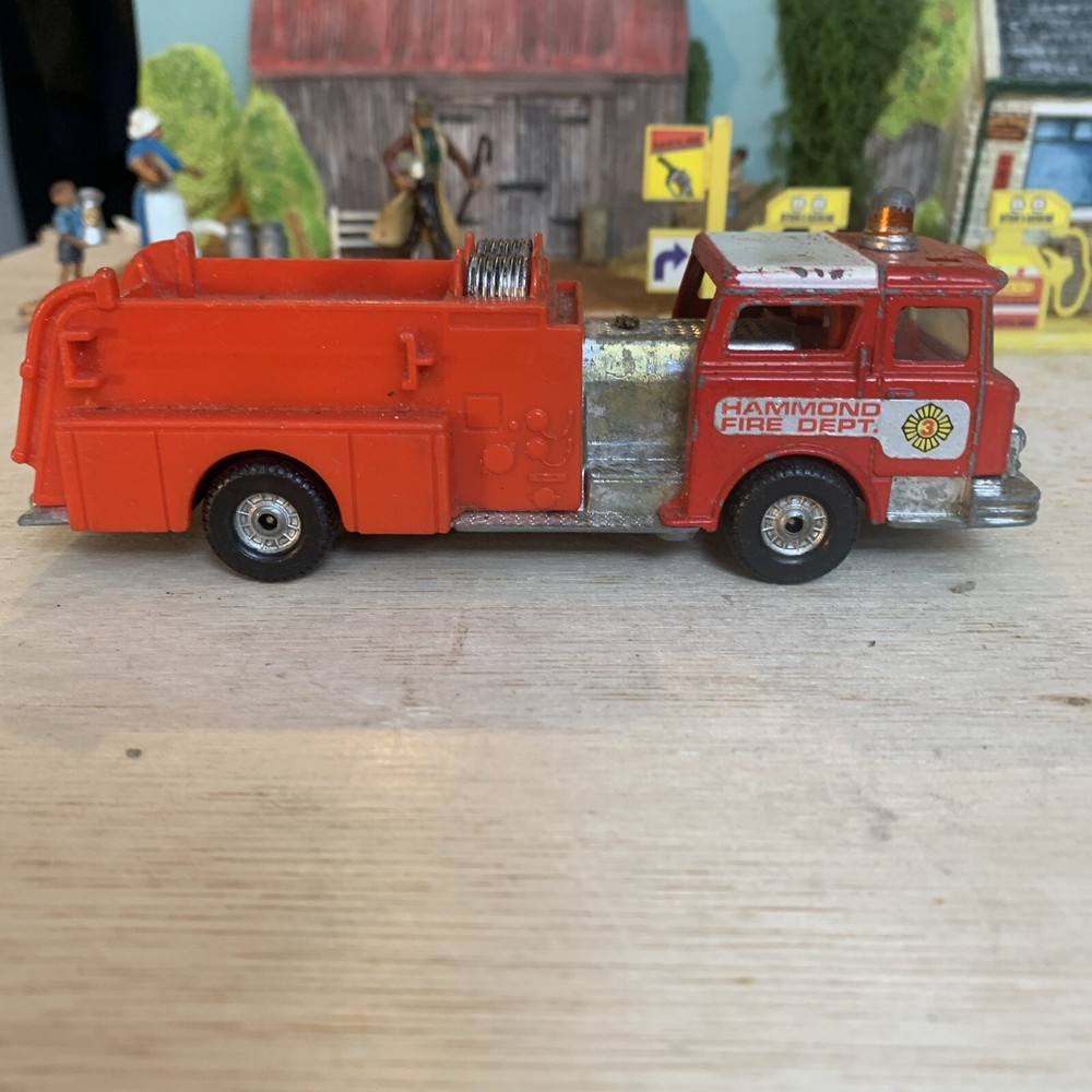 Vintage Corgi Mack CF Fire Pumper Diecast Model for Hammond Fire Department