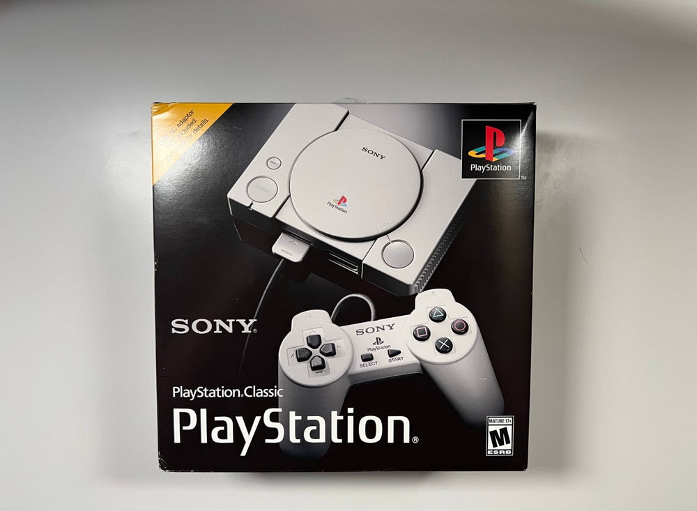 Sony PlayStation Classic Mini Console Model 3003868 w/ Box & 2 Controllers