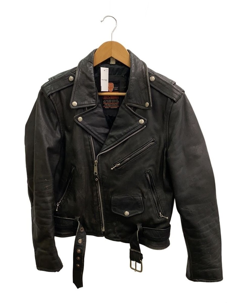 Double Riders Jacket/M/Leather/Blk 3612
