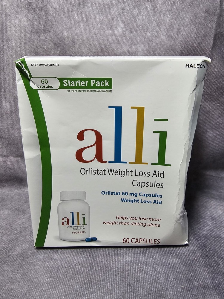 Alli Weight Loss Aid Diet Pills 60mg Capsules Starter Pack 60 NEW Exp 12/2025+