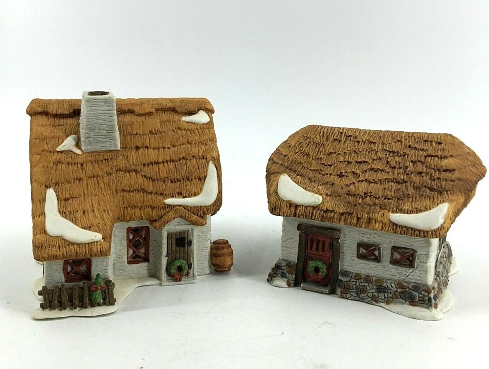 Department 56 Dickens Village Barley Bree Farm Model 5900-5 Twin Cottages