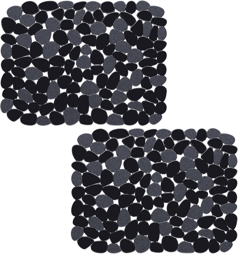 Pebble Sink Mat for Stainless Steel/Ceramic Sinks, 2 Pack PVC Sink Protectors Ma