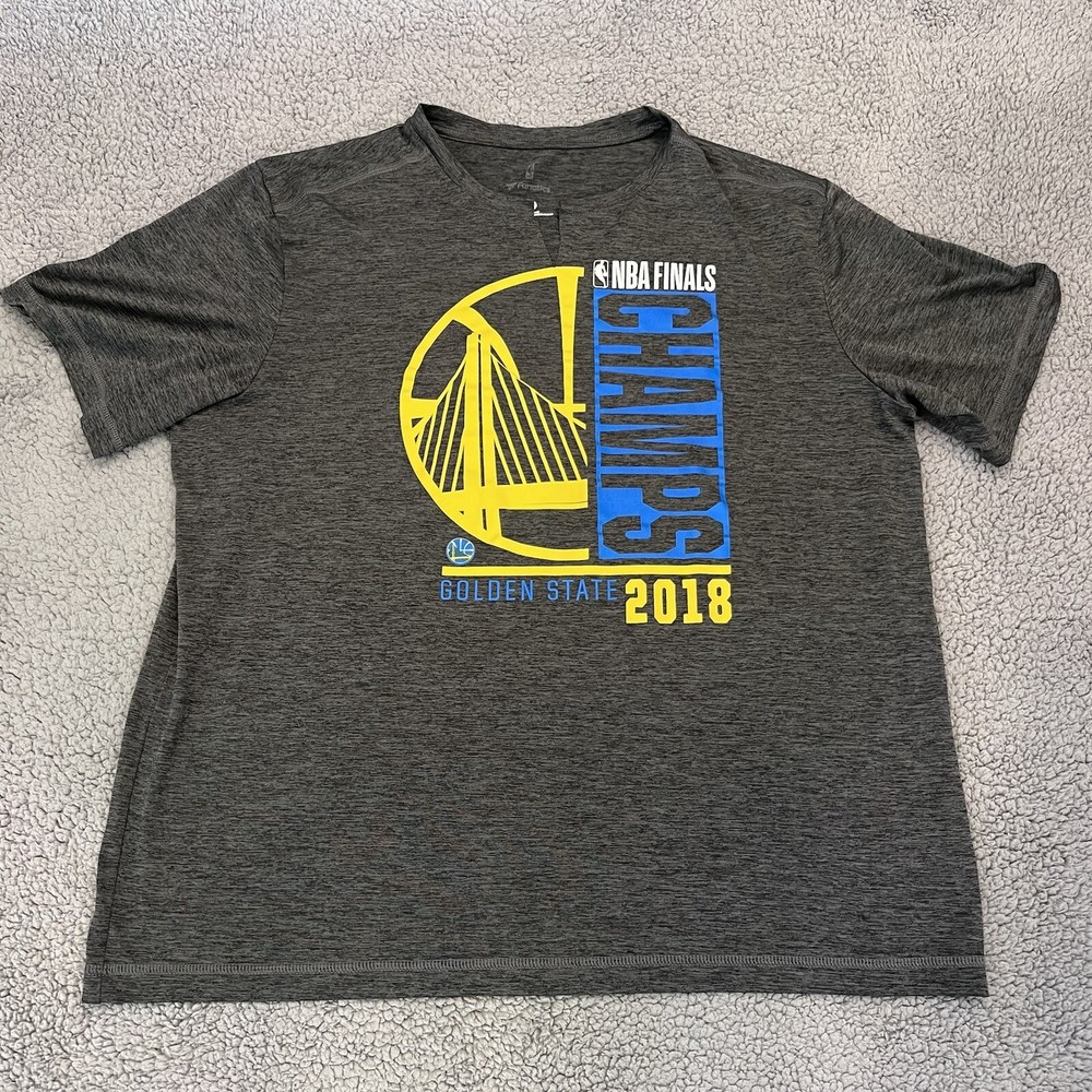 Fanatics NBA Golden State Warriors Basketball Graphic Print Gray XL Finals 2018