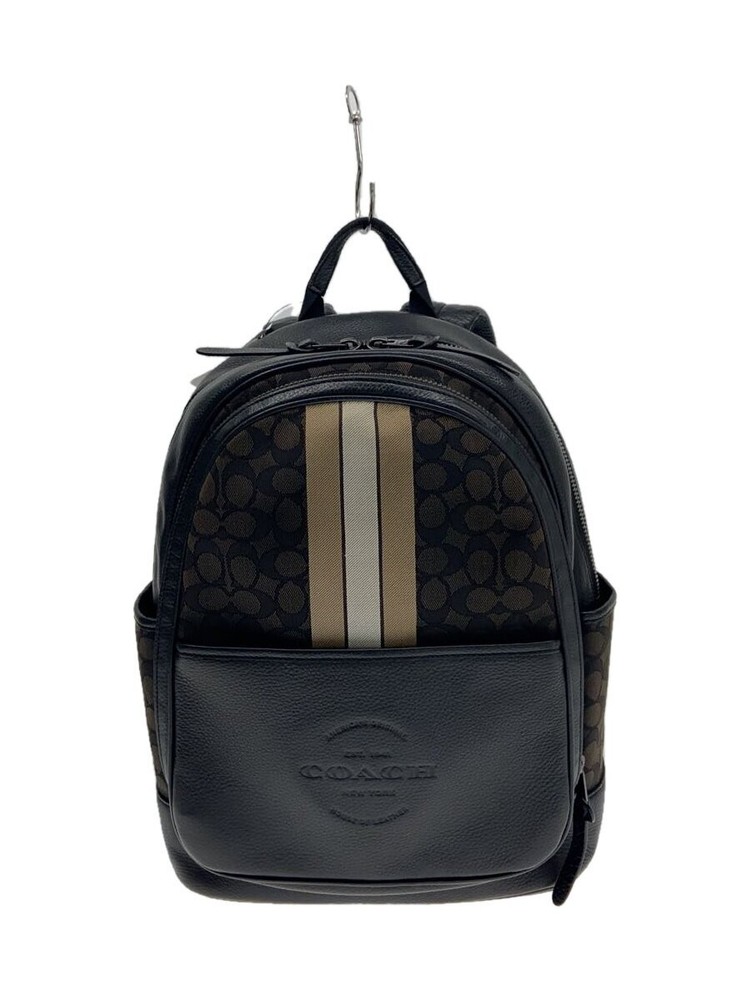 Auth COACH Thompson Backpack In Signature Jacquard C5389 Black F/S 424728