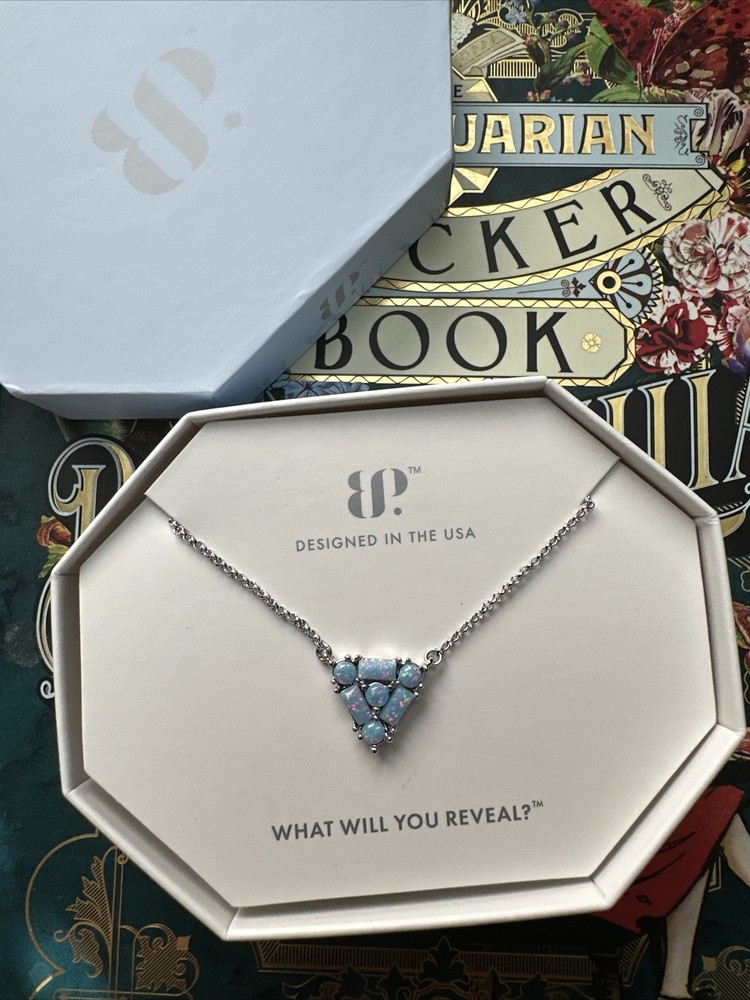 RBP5709 It Points To You Lab Grown Light Blue Fire Opal on Rhodium