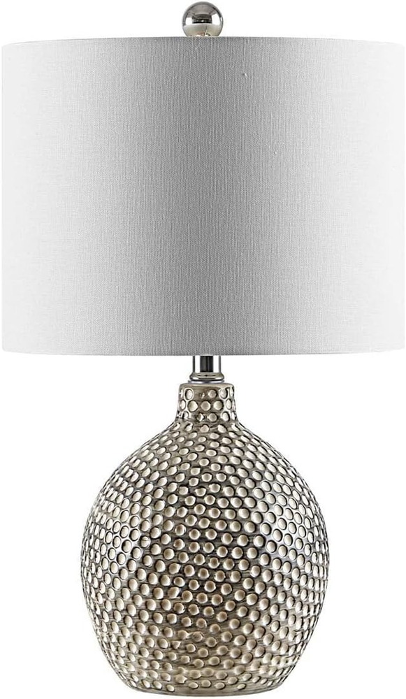 Lighting Collection Breeda Modern Contemporary Ivory / Silver Ceramic 19-Inch Be