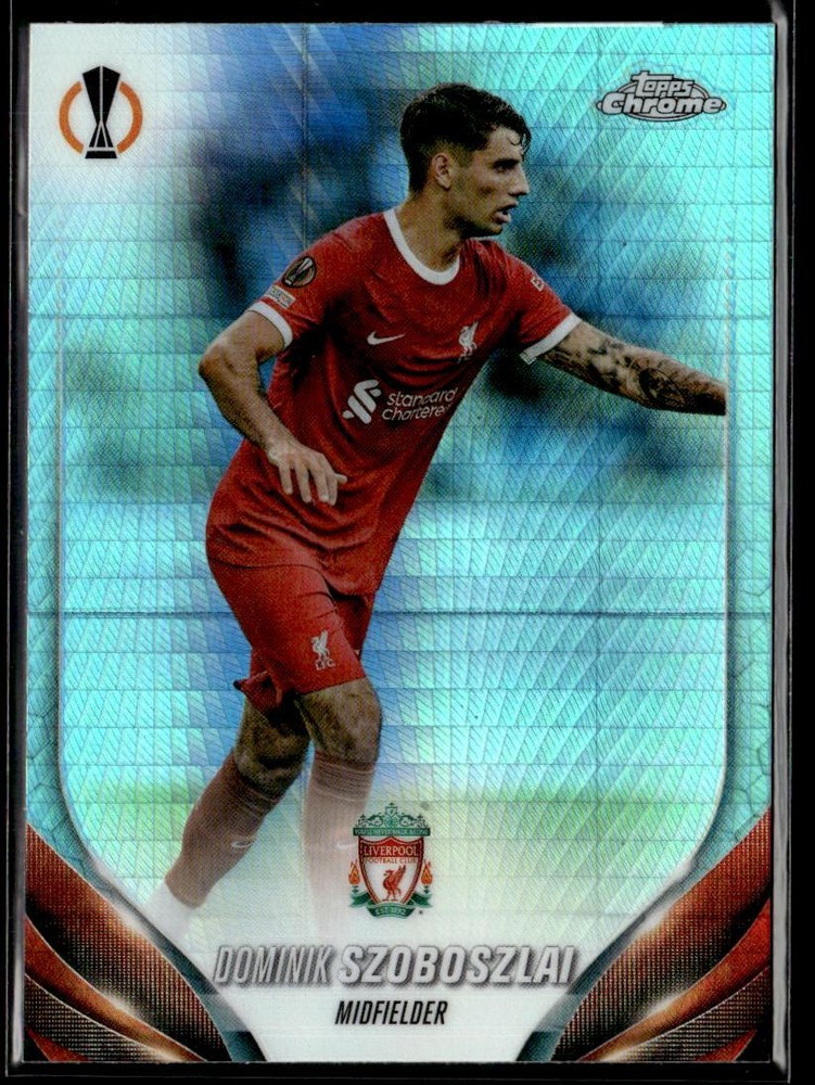 2023-24 Topps Chrome UEFA Club Competitions Dominik Szoboszlai Aqua Prism JC