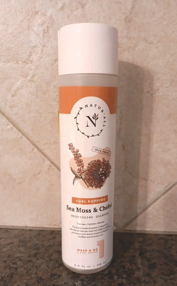 NaturAll Step 1 Wash & Go Sea Moss Chebe Shampoo for Defined Curls  