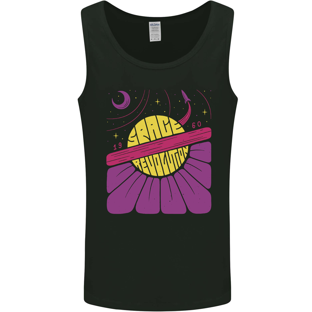 Space Revolution Universe Astronaut 60s Mens Vest Tank Top