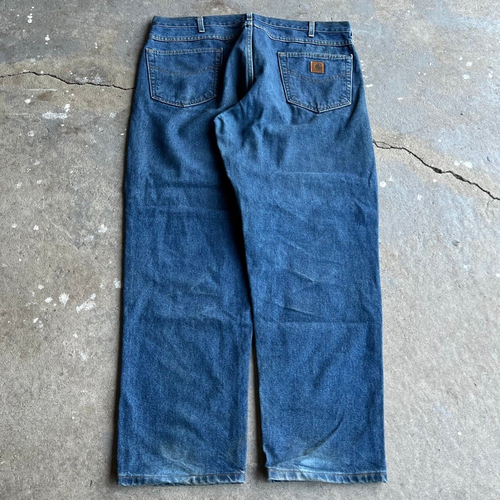 Vintage Y2K Carhartt blue denim carpenter work pants