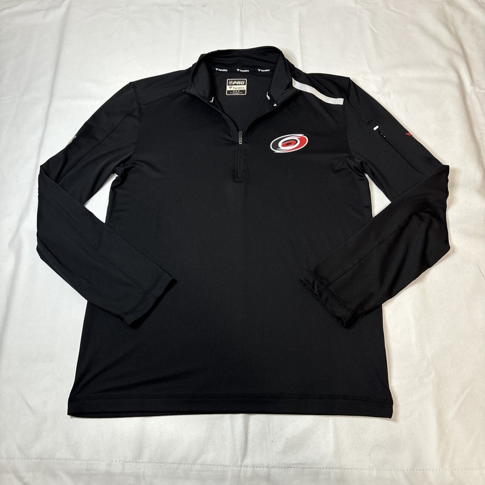 Carolina Hurricanes Fanatics Authentic Pro Quarter-Zip Jacket Black Medium