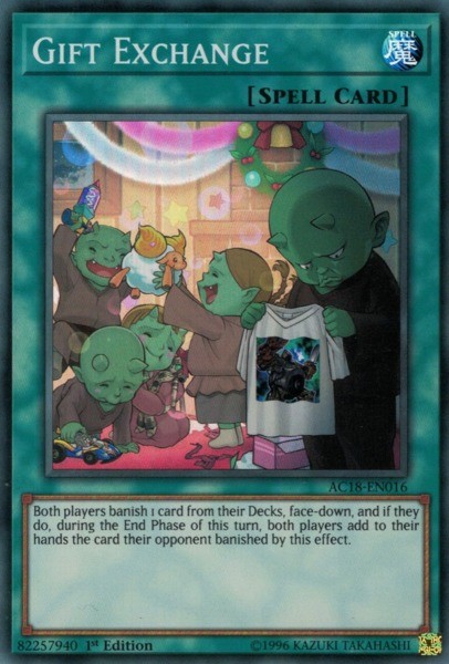 1 x Gift Exchange - AC18-EN016 - Super Rare - 1st Edition Near Mint, English
