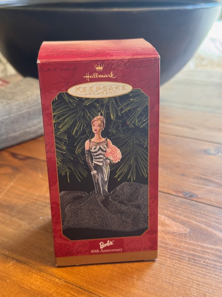 Vintage 1999 Hallmark Keepsake Barbie 40th Anniversary Christmas Ornament-NIB