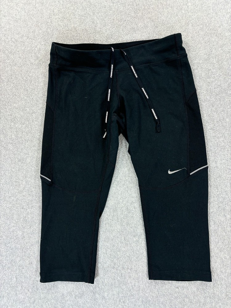 Nike Womens 3/4 Compression Tights Small Black Style 15