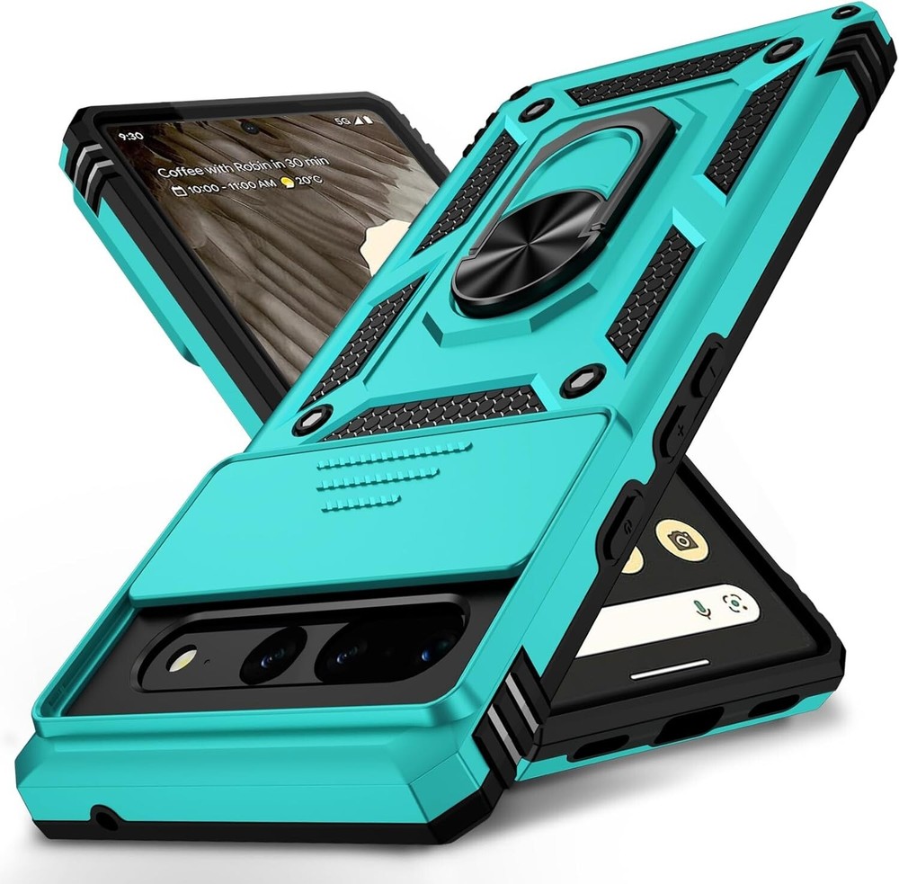 For Google Pixel 7 Pro 5G Case With Ring Holder Kickstand & Military Grade Cover