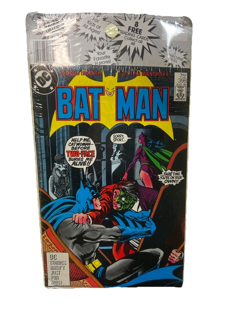Batman DC 3 Comic Pack Sealed 1986 w Trading Cards #398 #399