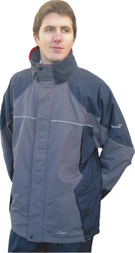 Men's Portwest TK83 Waterproof Windproof Breathable Hooded Jacket in Grey