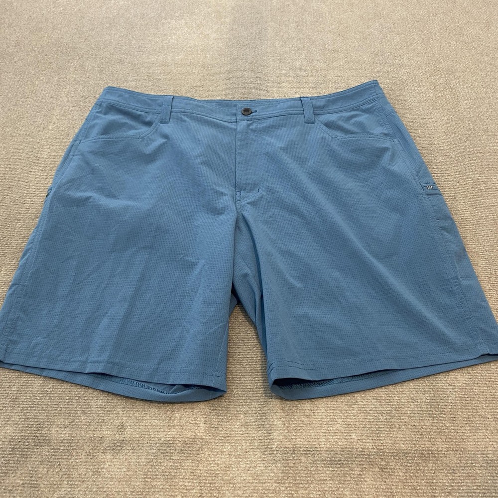 Kuhl Shorts Mens 40 Blue Performance Ripstop Hiking Zip Pockets Quick Dry Fish