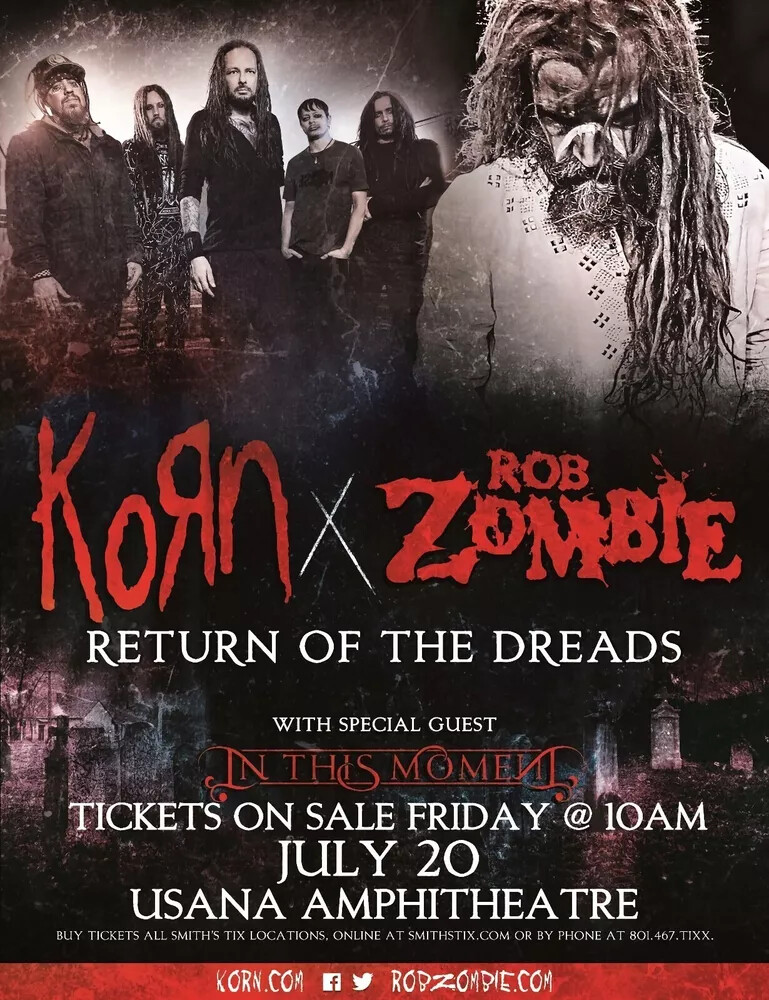 Korn/RoBZombie concert poster re print 13