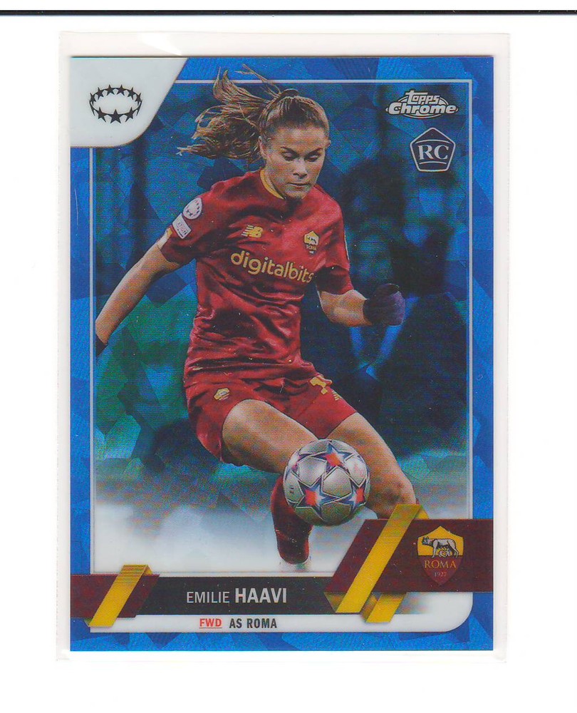 2022-23 Topps Chrome Sapphire UWCL #99 Emilie Haavi RC