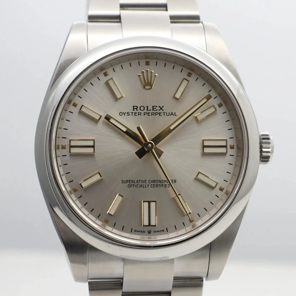 2025 Rolex Oyster Perpetual 41mm Silver Dial Stainless Steel Watch 124300