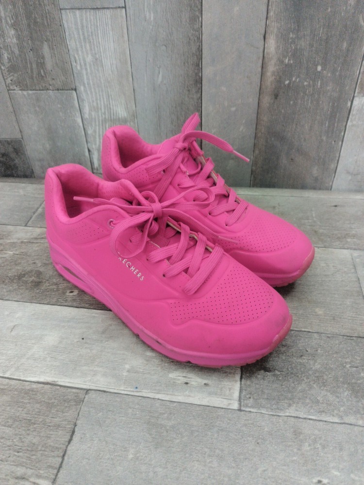 Sketchers Los Angeles Shoes US Size 9.5 Pink Lace up Pre-owned