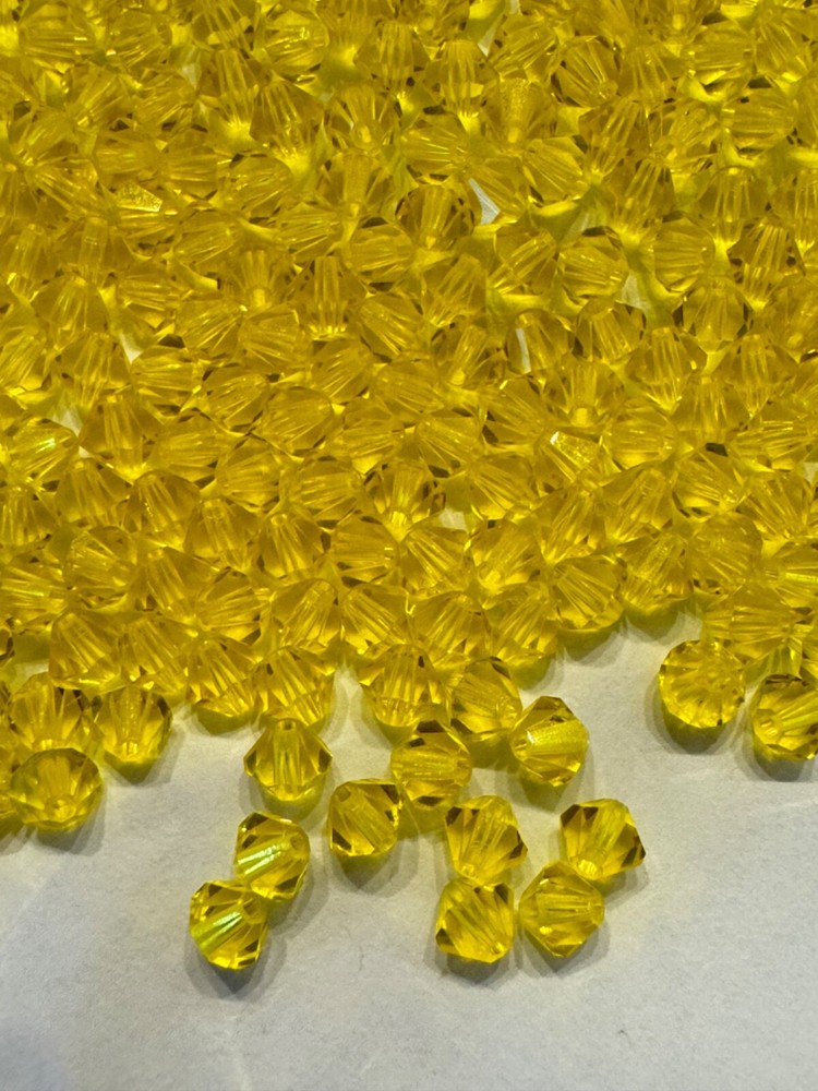 200+ Swarovski Crystal Bi-Cone Beads - 5301 - 4mm Citrine - Fresh out of Pack