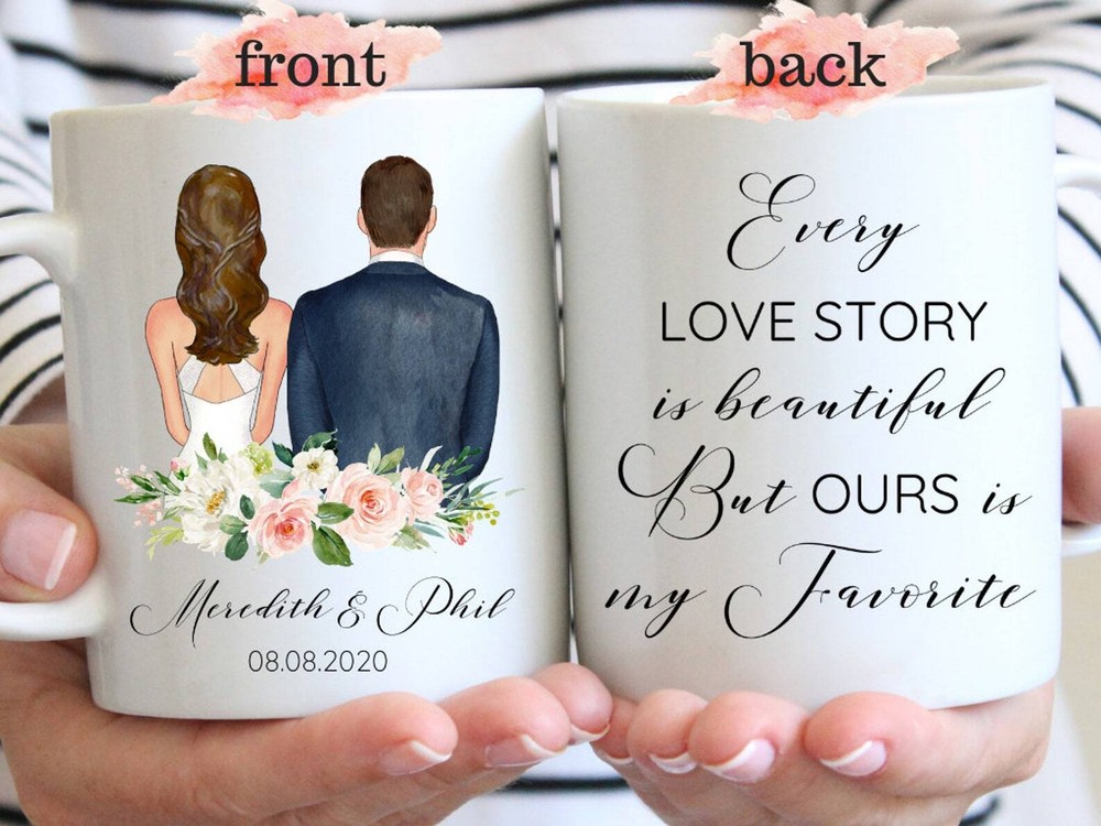 Personalized Wedding Invitational Coffee Mug Wedding Announcement Gift Custom