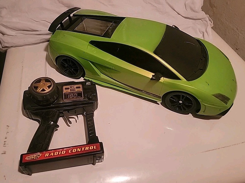 Fast lane RC controller 49 MHz with Lamborghini Superleggera car for parts or repair