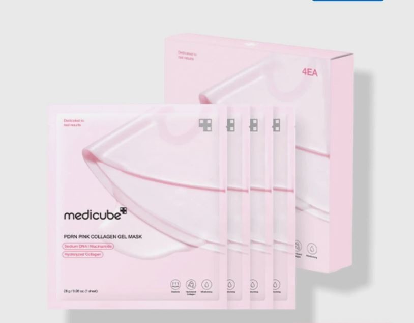 MEDICUBE Salmon PDRN Pink Collagen Jelly Gel Mask Box of 4